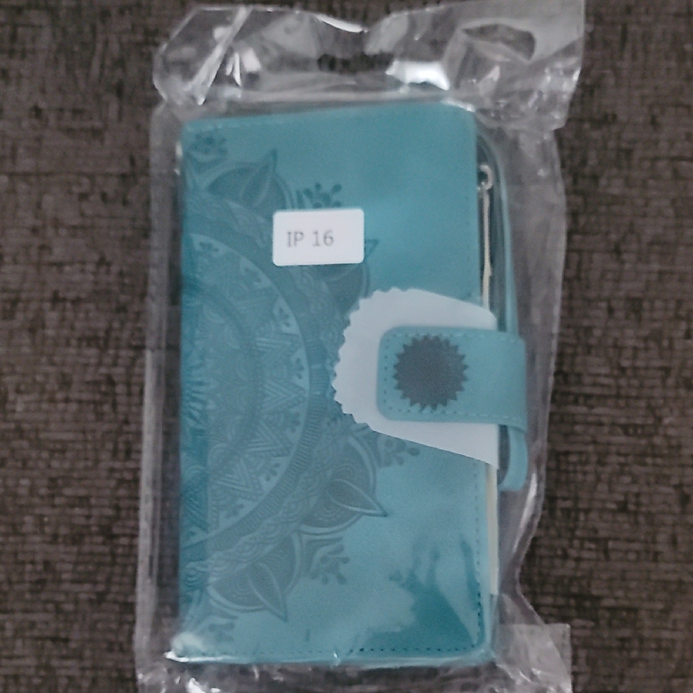 Teal Mandala Phone Wallet Case